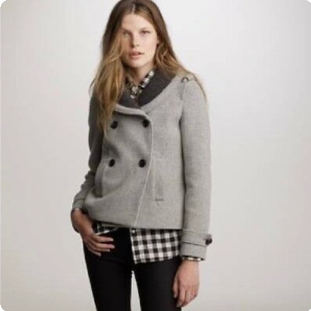 J. Crew Nello Gori stadium cloth peacoat